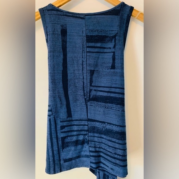 Lucky Brand Button Front Blue Belted Sleeveless Boho Hippie Blouse NWT SZ XS! - Picture 5 of 9
